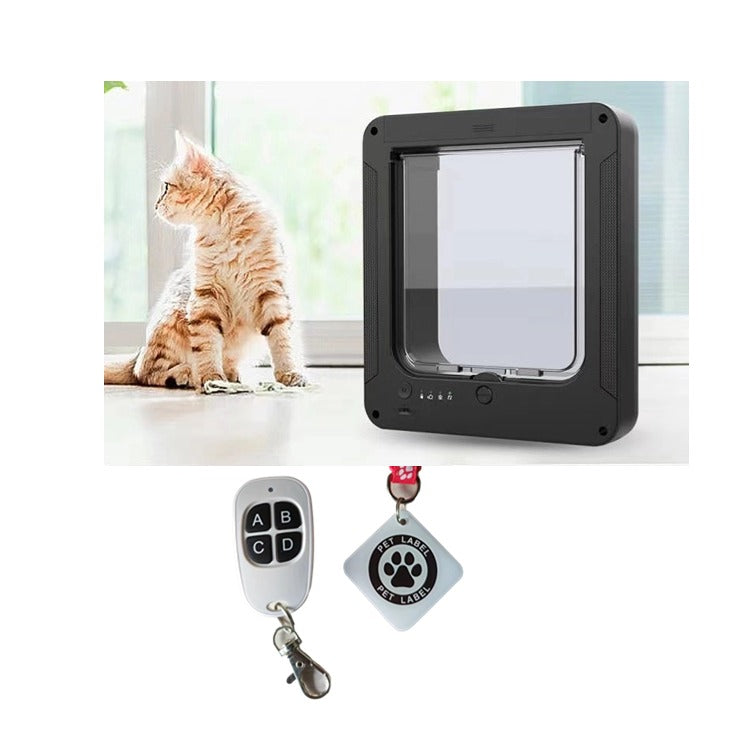 Smart pet door Use RFID to read the sensor key worn by your pet