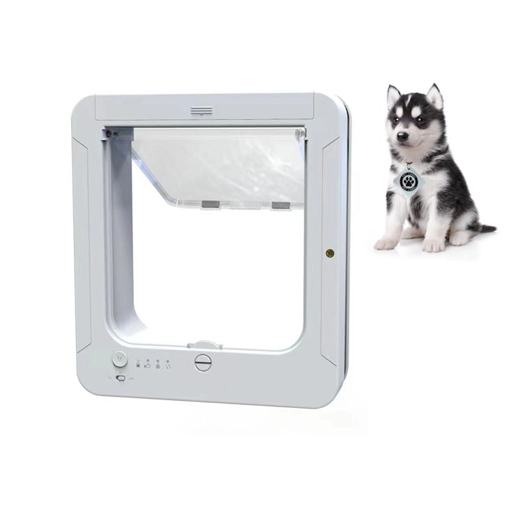 Smart pet door Use RFID to read the sensor key worn by your pet