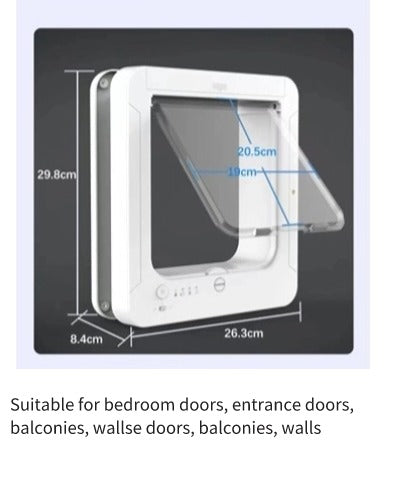 Smart pet door Use RFID to read the sensor key worn by your pet