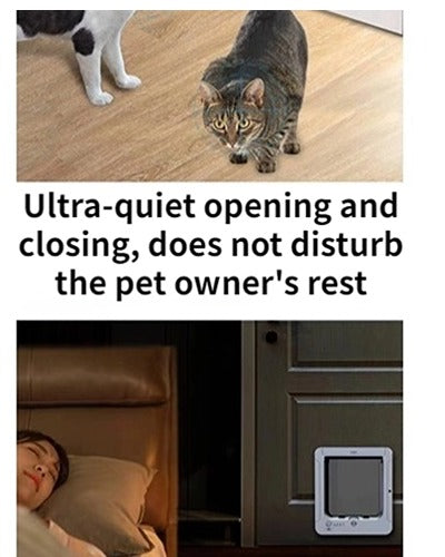 Smart pet door Use RFID to read the sensor key worn by your pet